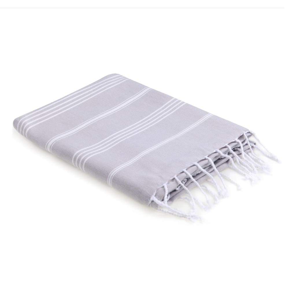 Fouta paréo coton 100x200 gris perle