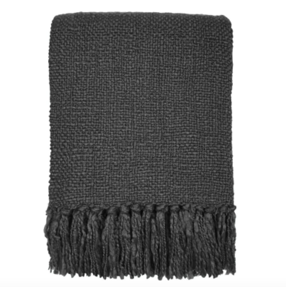 Manta antracita acrílico 125x150 - Maisons du Monde