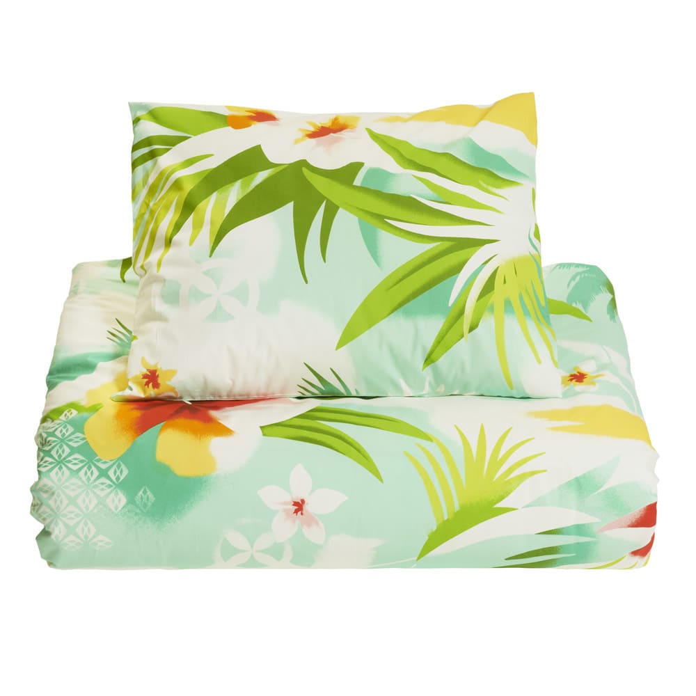 Funda nórdica Pacific Flower algodón percal - Maisons du Monde