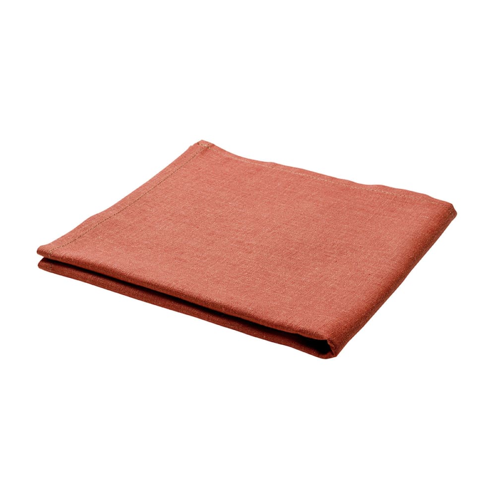 Serviette de table unie en polylin, tangerine 45 x 45