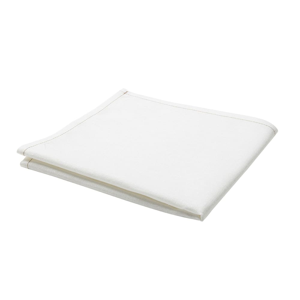 Serviette de table unie en polylin, meringue 45 x 45