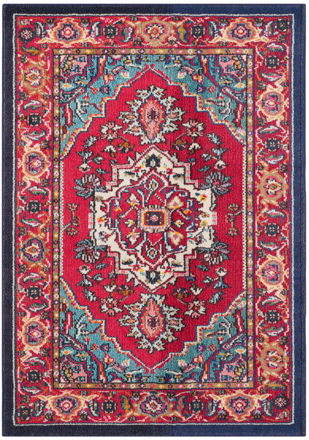 tapis bleu 122 x 170