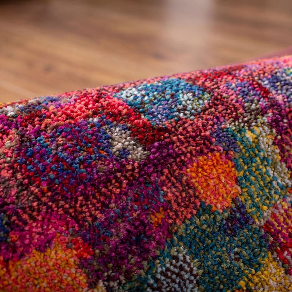 Tapis contemporain en polypropylène rose/or, 183 x 274 cm — vue 4