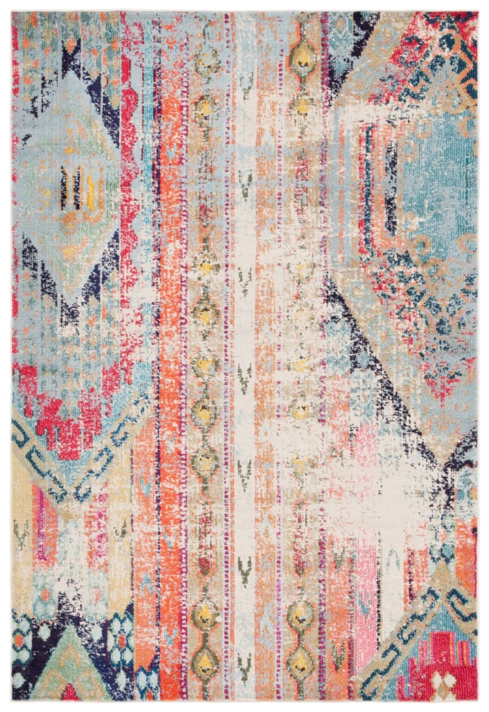 Alfombra boho chic de polipropileno multicolor, 201 x 279 cm - Maisons du Monde