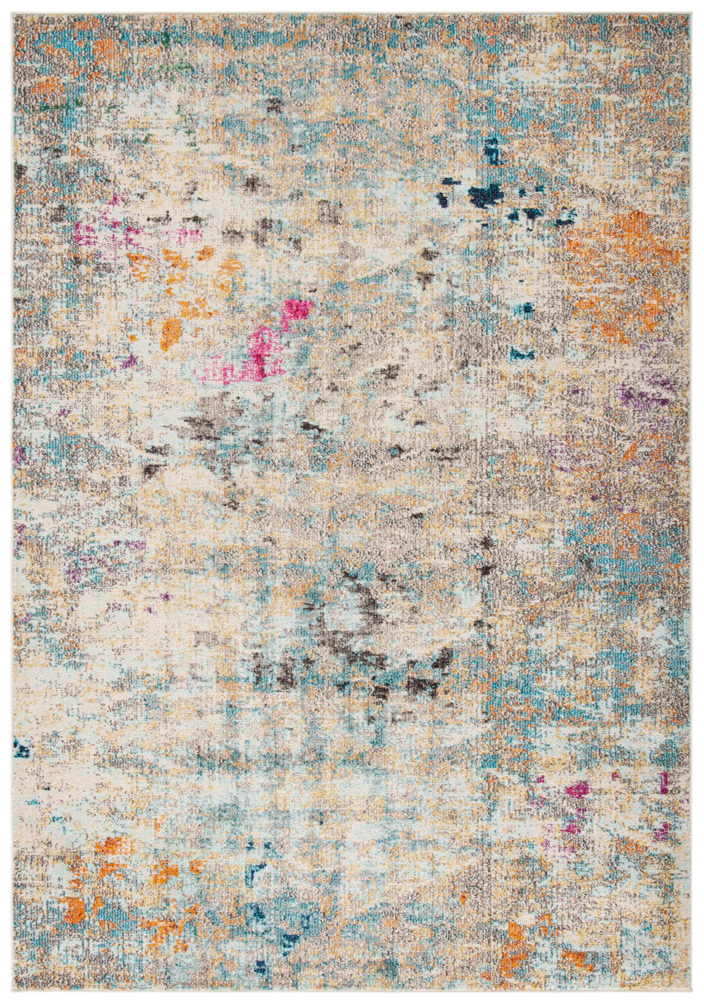 Alfombra contemporáneo de polipropileno gris/oro, 160 x 229 cm