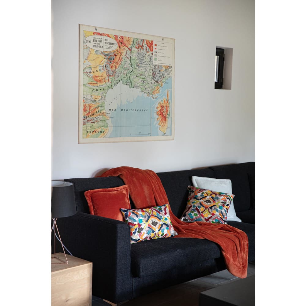Coussin en polyester marmelade 50 x 50 cm - Maisons du Monde