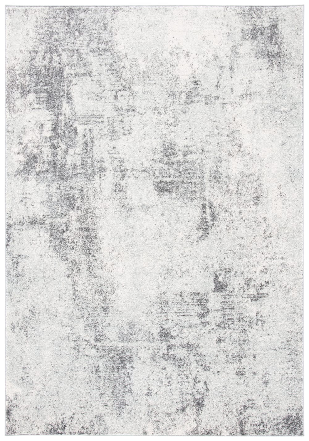 Safavieh Zeitgenössische Polypropylen-Teppich in Weiß/Grau, 160 x 229 cm style modern Weiß Pp - Polypropylen