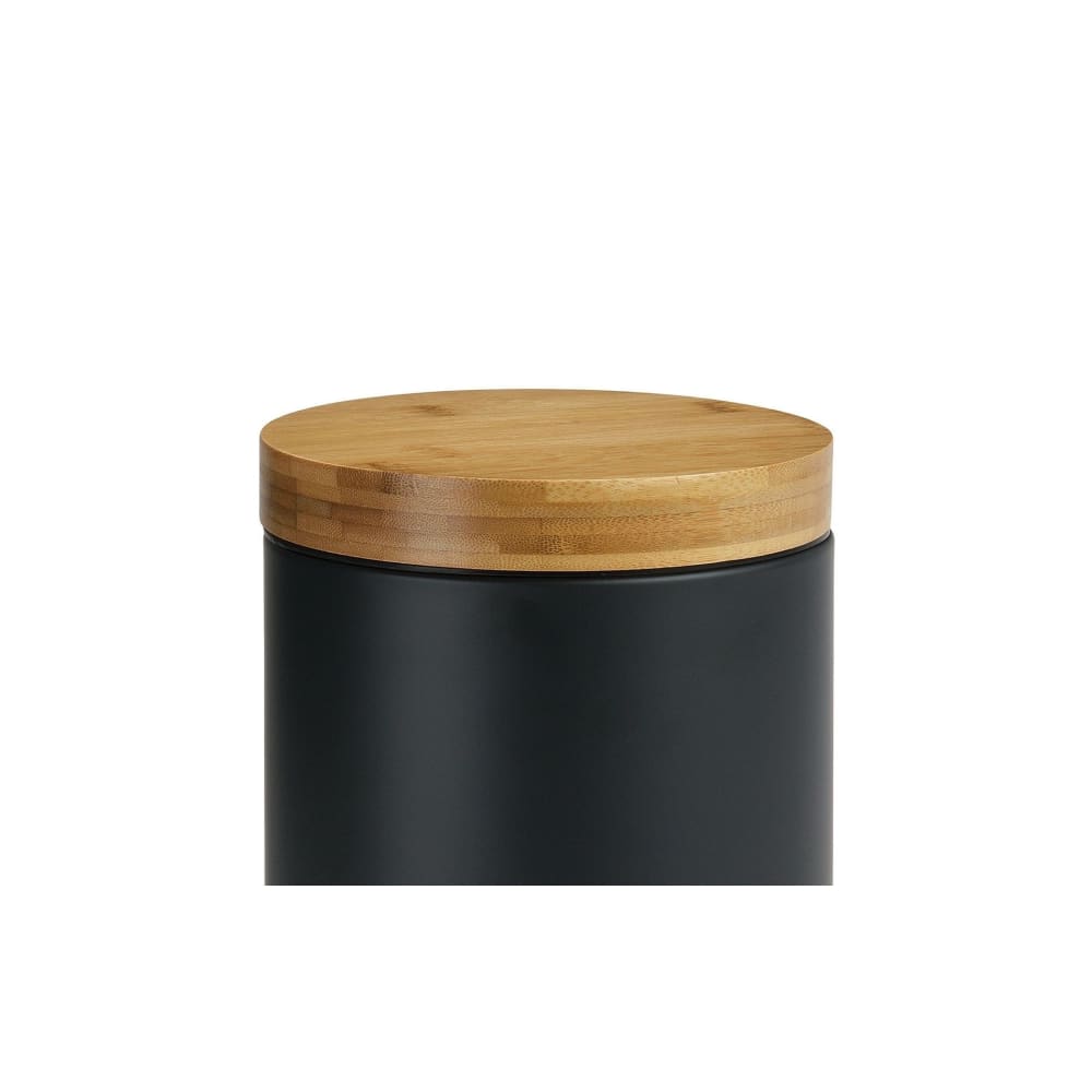 Poubelle de salle de bain en métal noir et bambou 3L - Maisons du Monde