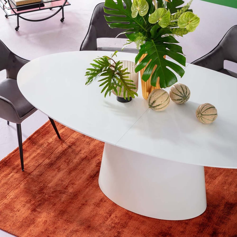 Mesa ext. blanco 200 (50)x110cm - Maisons du Monde