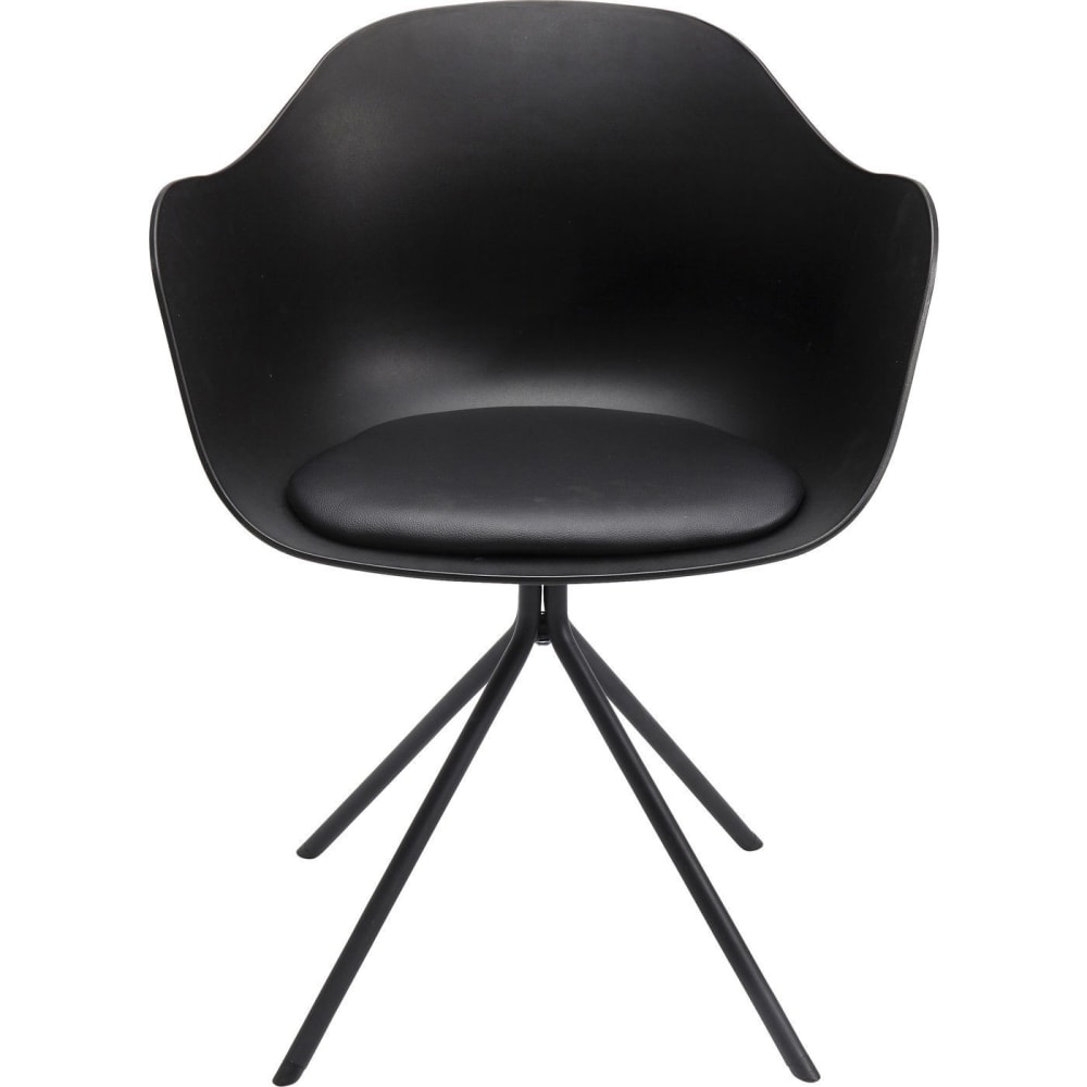 chaise noire et acier