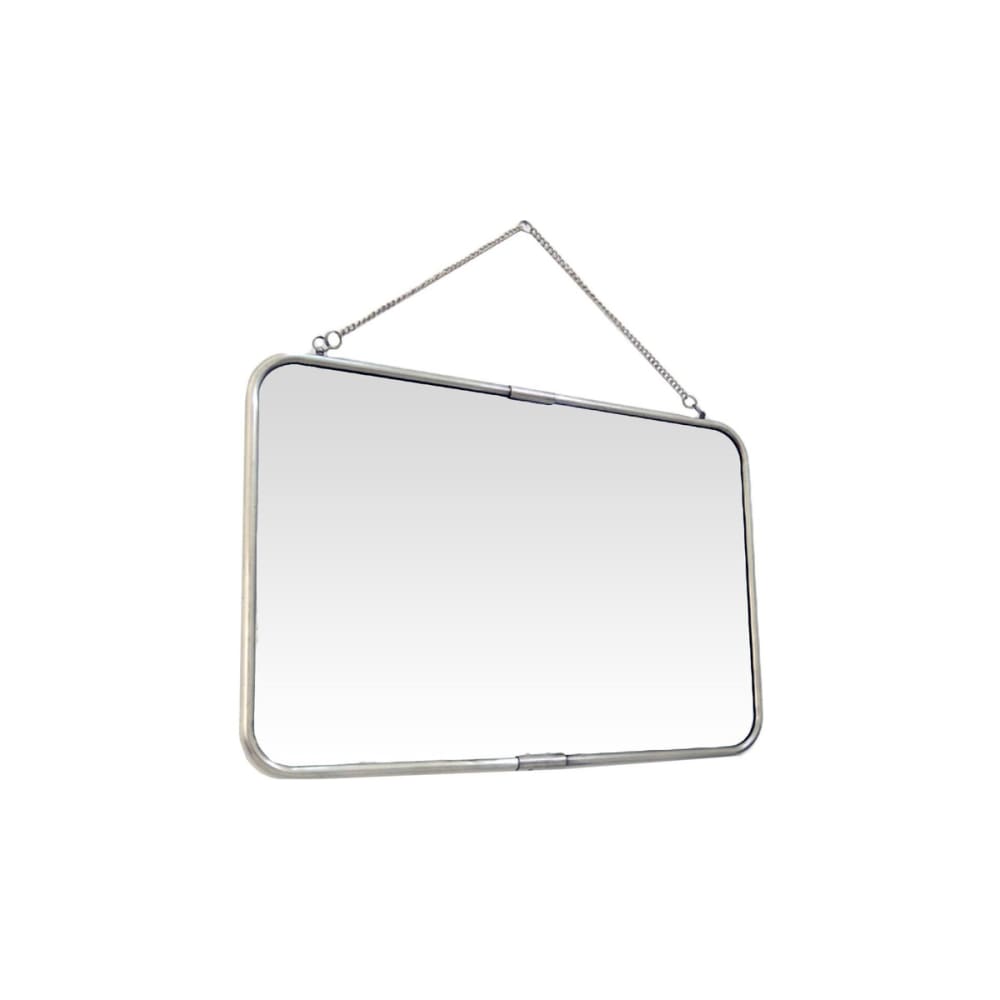 Miroir de barbier avec chaîne argent 40x57