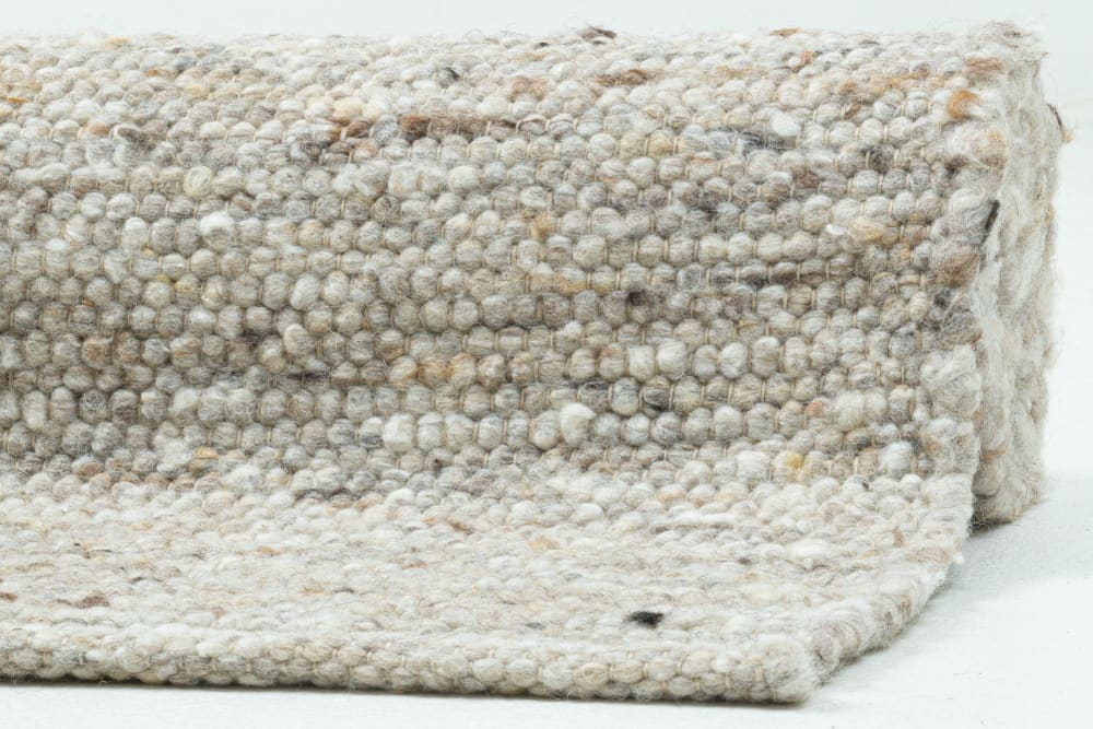 Tapis tissé à la main en laine naturelle Sable 70x240 — vue 3