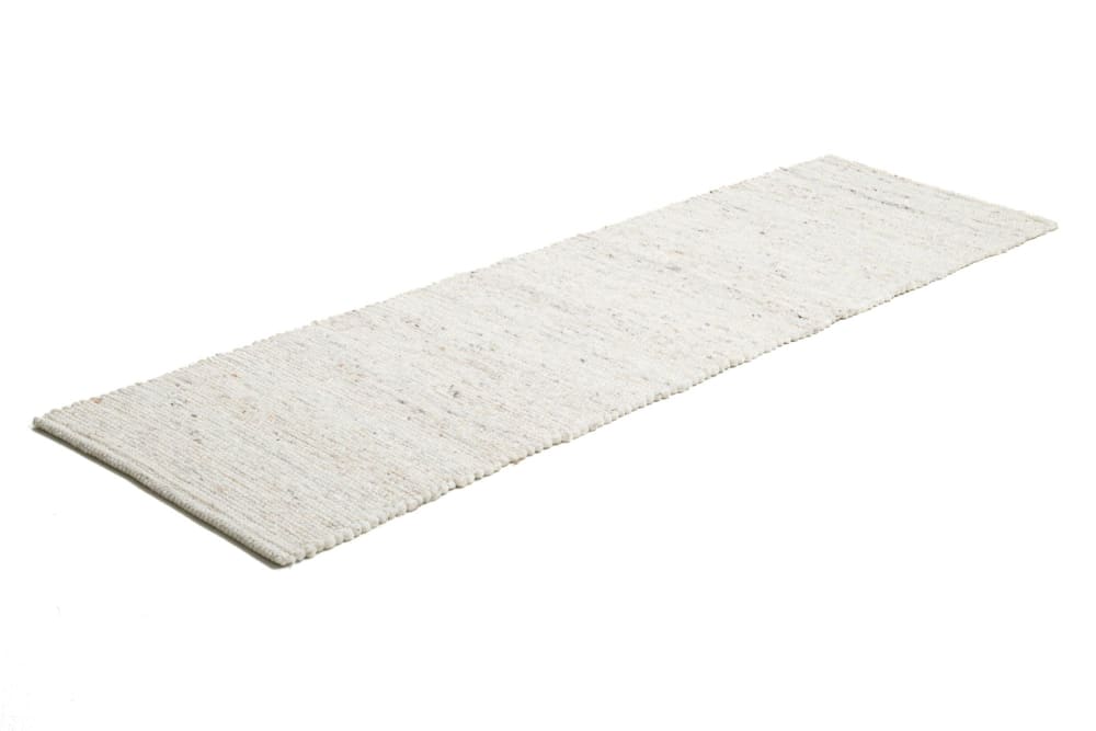 Tapis tissé à la main en laine naturelle naturel 70x240 - Maisons du Monde