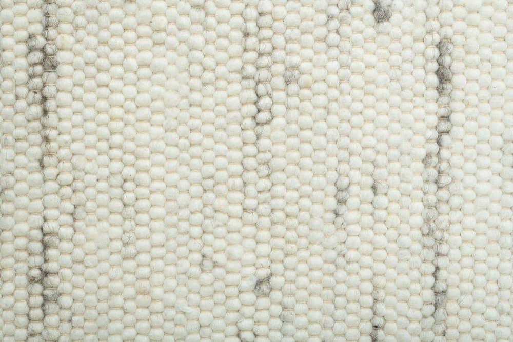 Tapis tissé à la main en laine naturelle blanc 90x160 — vue 4