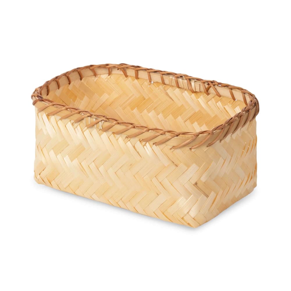 Panier de rangement en bambou tressé 23x15cm