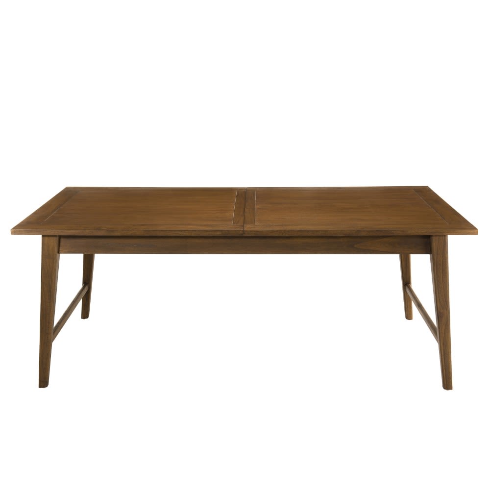 Mesa de comedor rectangular extensible de madera de mindi de 240 cm