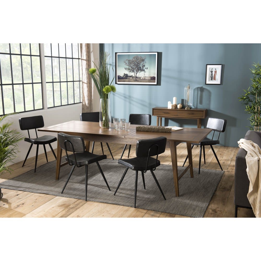 Mesa de comedor rectangular extensible de madera de mindi de 240 cm - Maisons du Monde