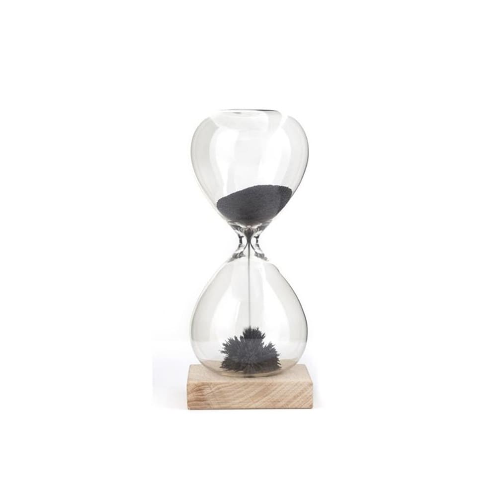 Kikkerland Sablier magnétique 1 minute style contemporain Transparent Acier