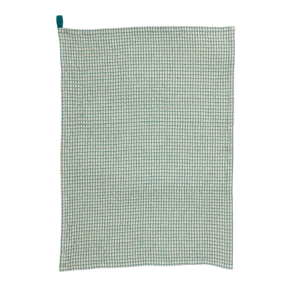 Torchon nid d'abeilles en coton paon 50 x 70 cm