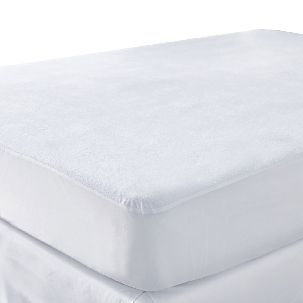 Drap Housse bonnet 25cm polyester blanc 90x190 cm