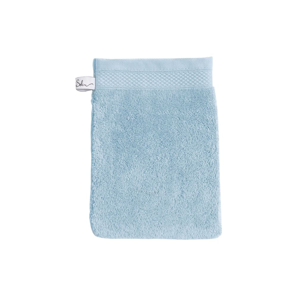 Gant de toilette coton azur 16x22 cm