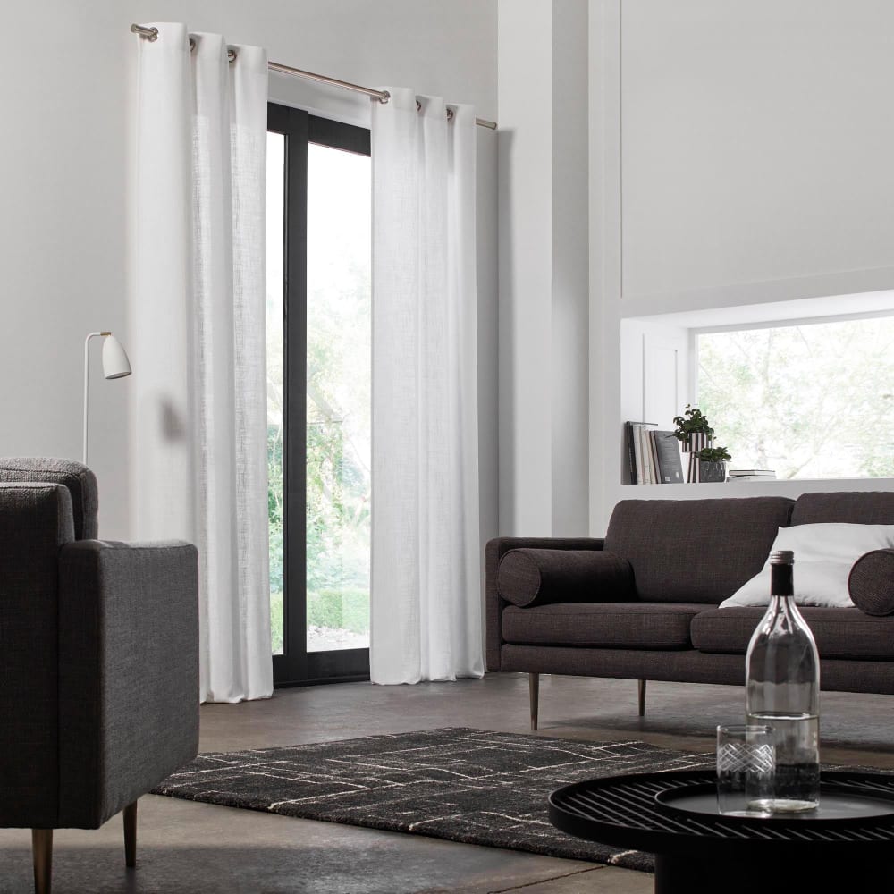Rideau en lin blanc 350x280 cm - Maisons du Monde