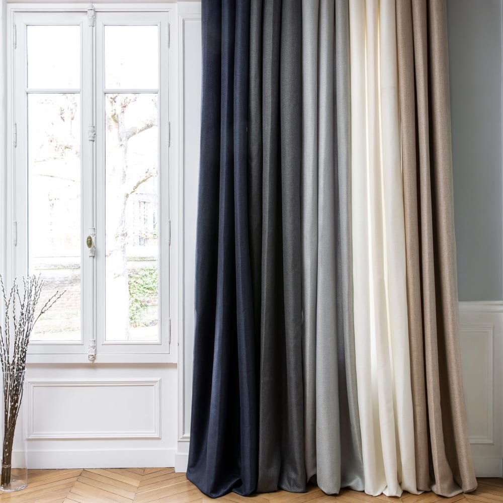 Rideau à oeillets bleu 350x277 cm - Maisons du Monde