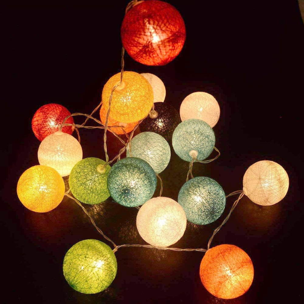 Guirlande solaire nylon multicolore 4m