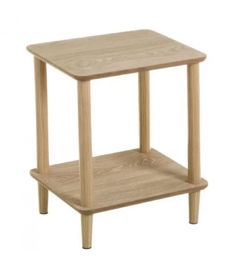 Mesa auxiliar de madera de pino natural