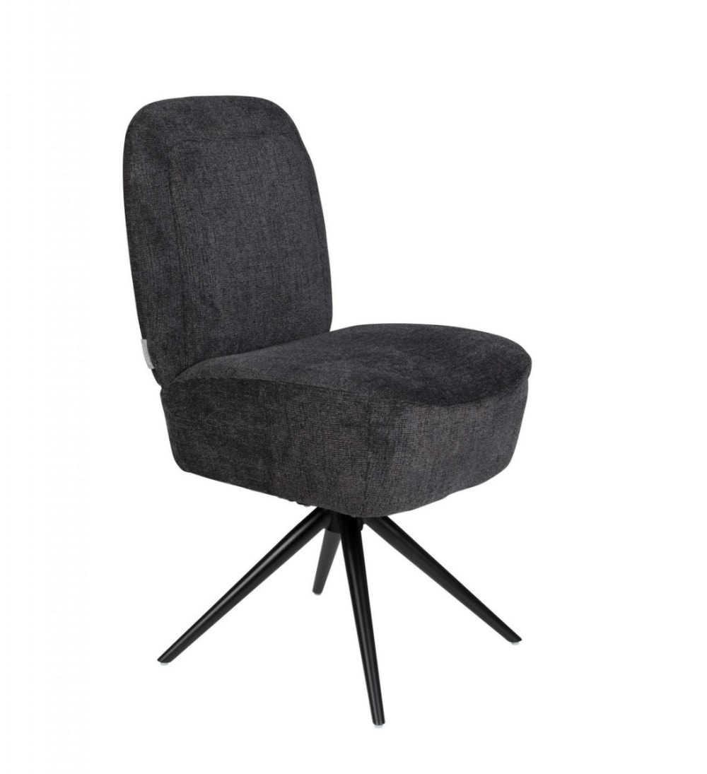 Zuiver Drehstuhl aus 100% Polyester in anthrazit style modern Grau Stoff