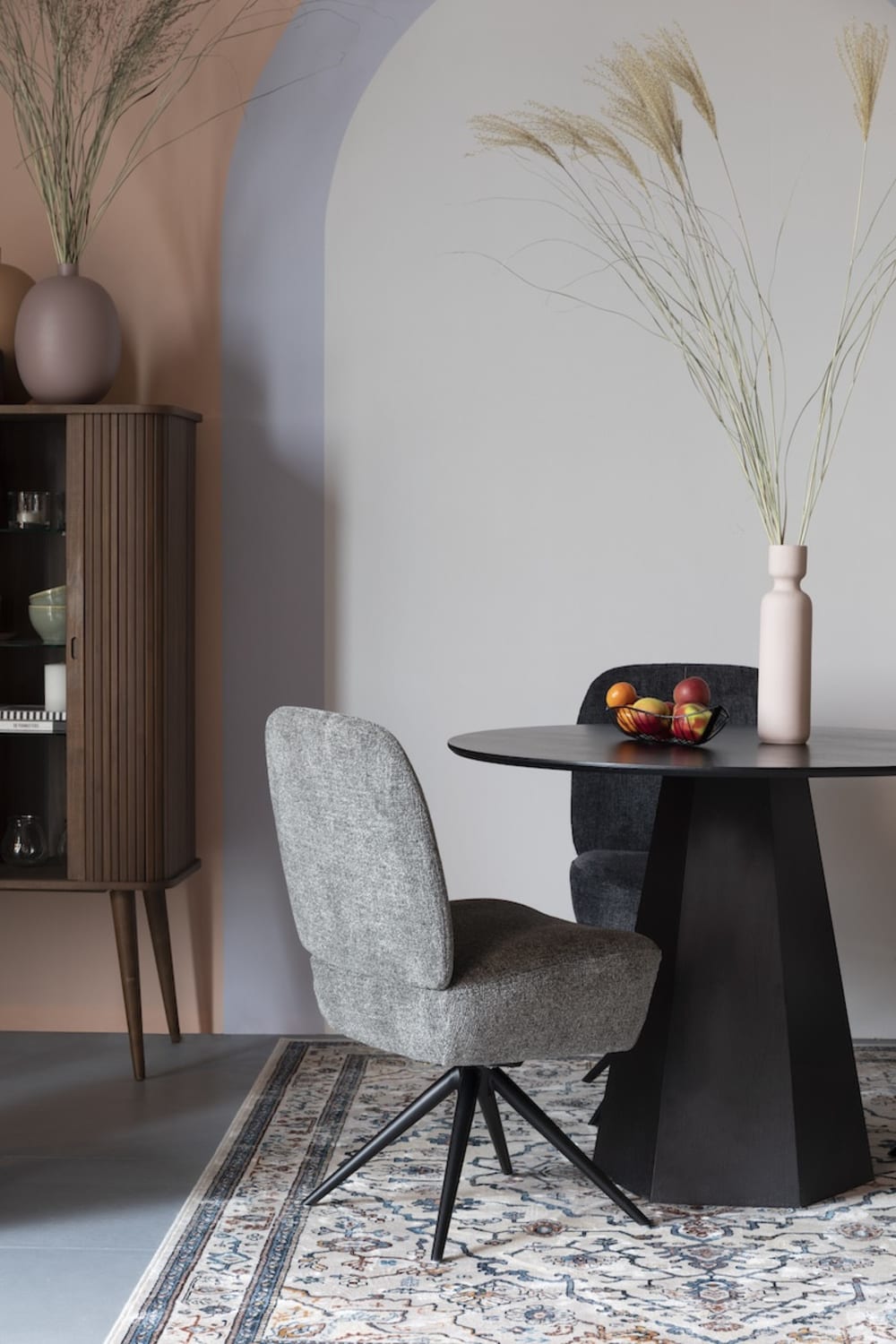 Drehstuhl aus 100% Polyester in anthrazit - Maisons Du Monde