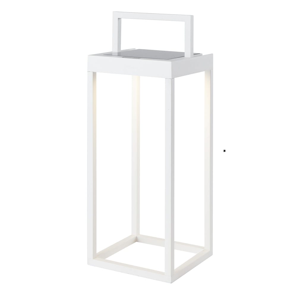 Linterna solar recargable blanco h33cm - Maisons du Monde
