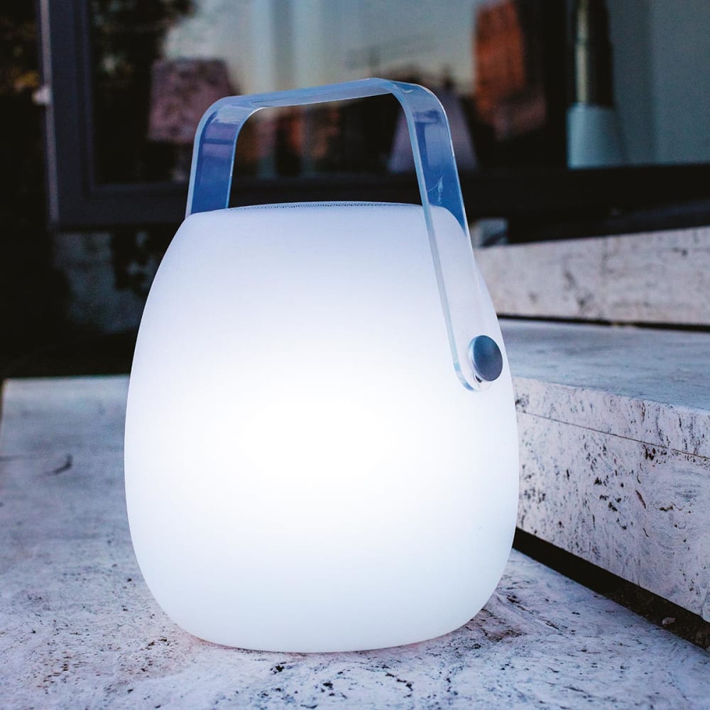 Lámpara con altavoz bluetooth inalámbrico blanco 10w