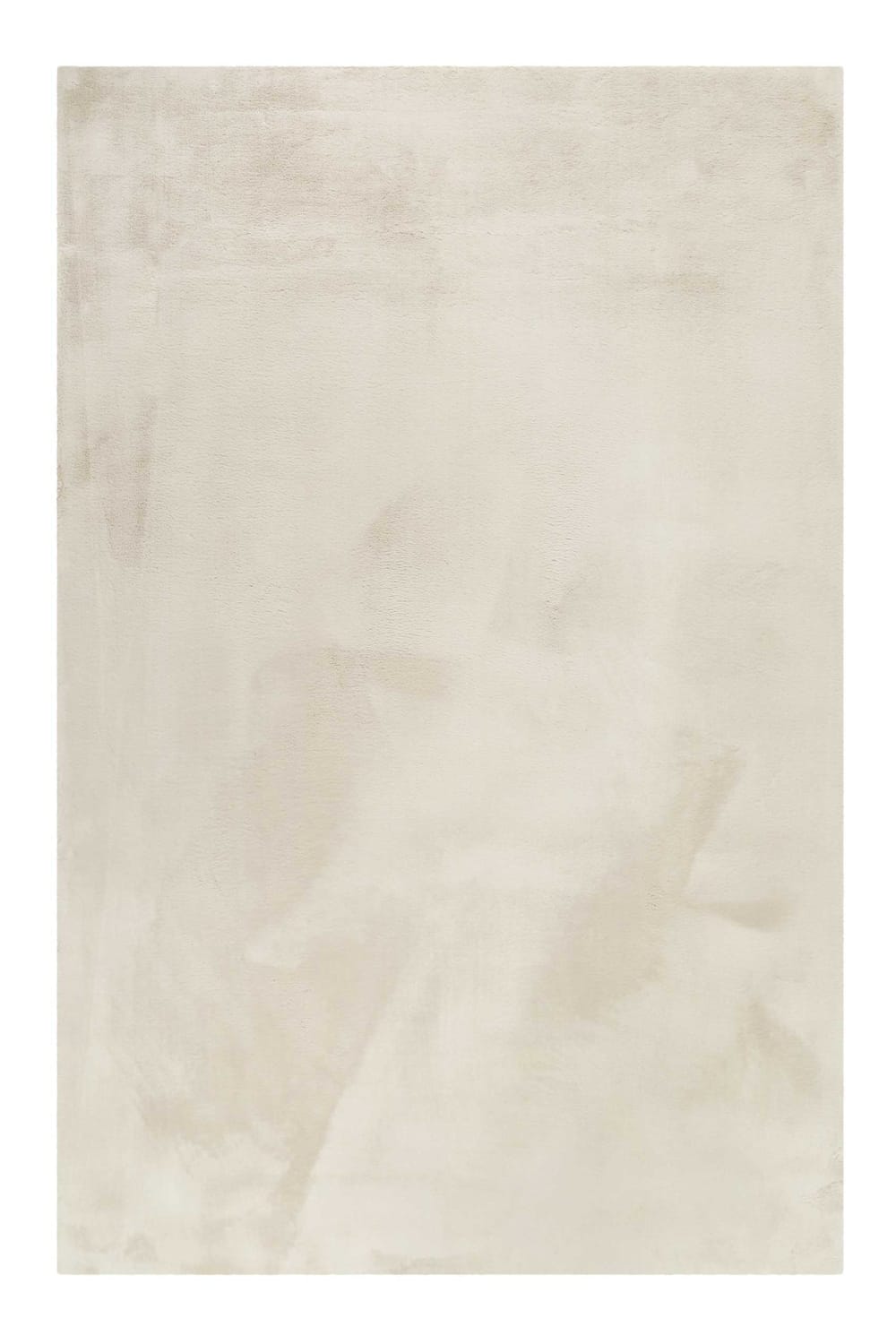 Tappeto effetto pelo di coniglio morbido taftato crema 190x130 - Modello Contemporaneo - Beige - PES - Poliestere
