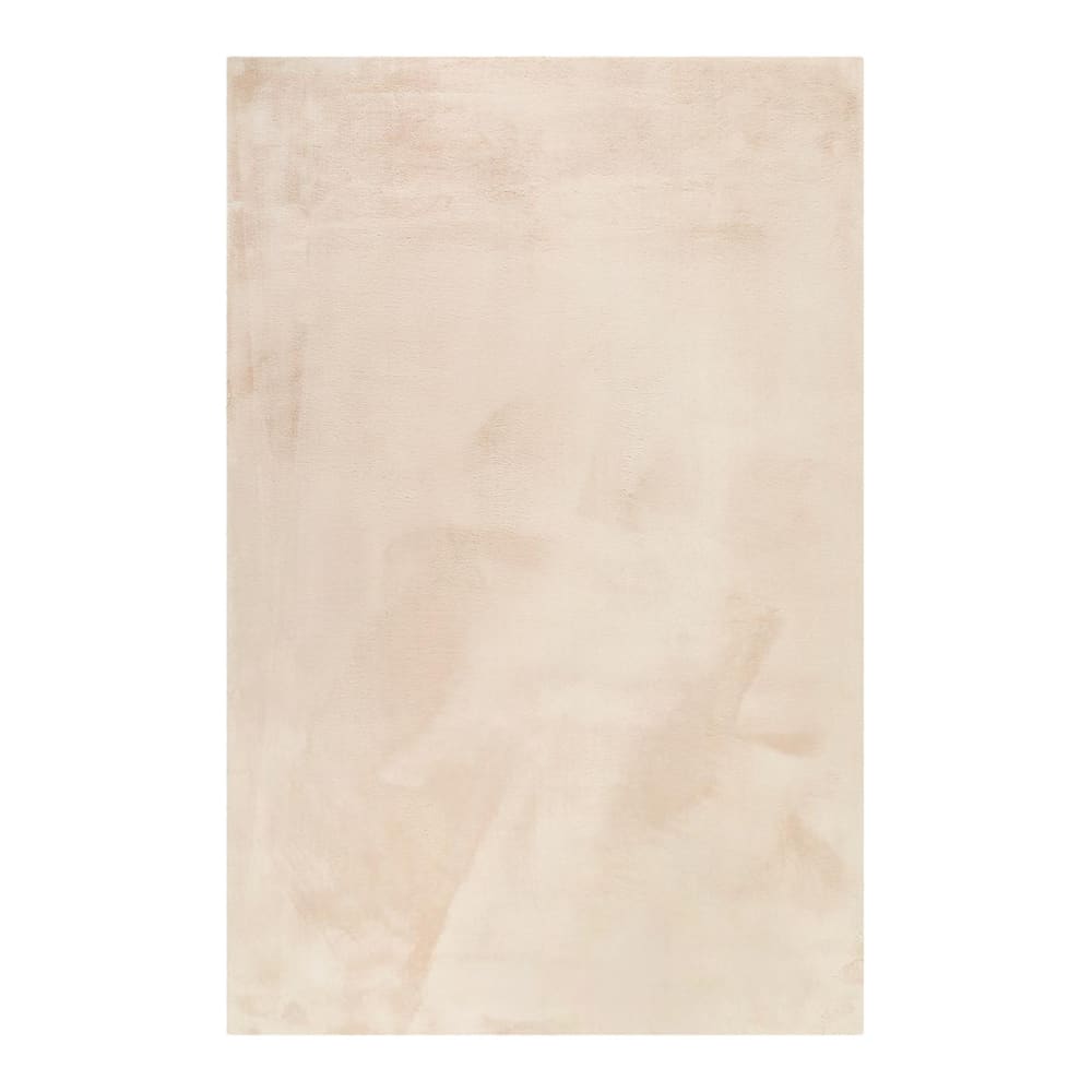 Tappeto effetto pelo di coniglio morbido taftato crema 230x160 - Modello Contemporaneo - Beige - PES - Poliestere