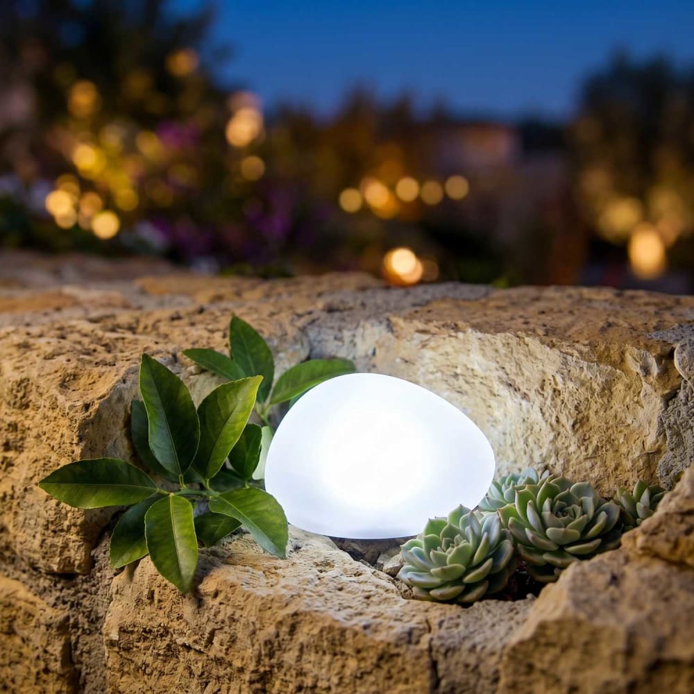 LUMISKY Solar-Kieselsteinlampe Transparent d16cm style modern Transparent Glas