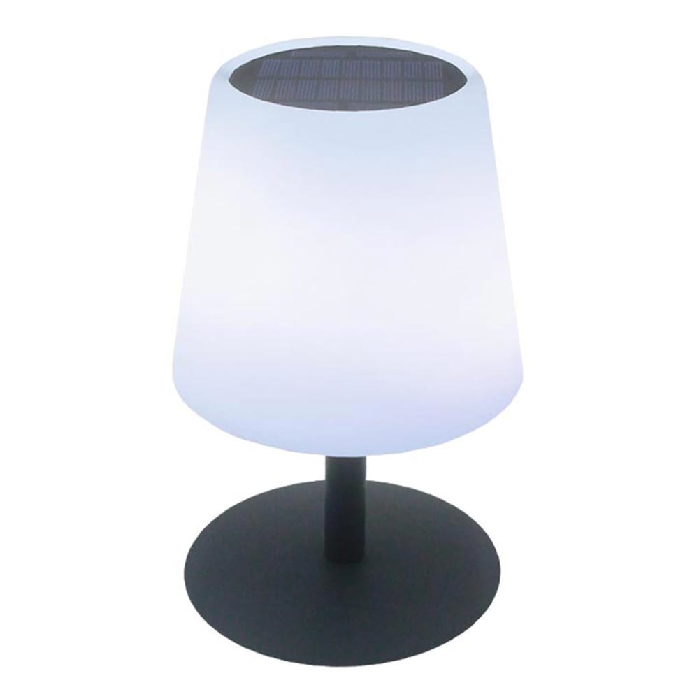 Lampe de table solaire Acier Blanc H25cm