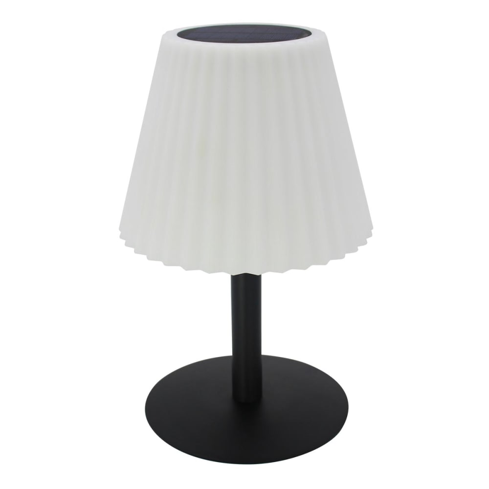 Lampe de table solaire 2 en 1 Acier Blanc H62cm