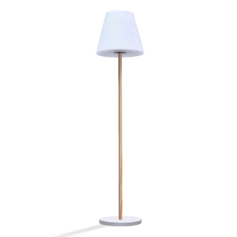 Lampadaire solaire Metal Bois H150cm