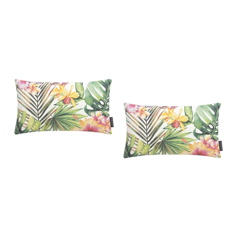 Magma Housses de coussin exterieur motif jungle dralon- lot de 2 -50x30 style inspirations d'ailleurs Multicolore Acrylique