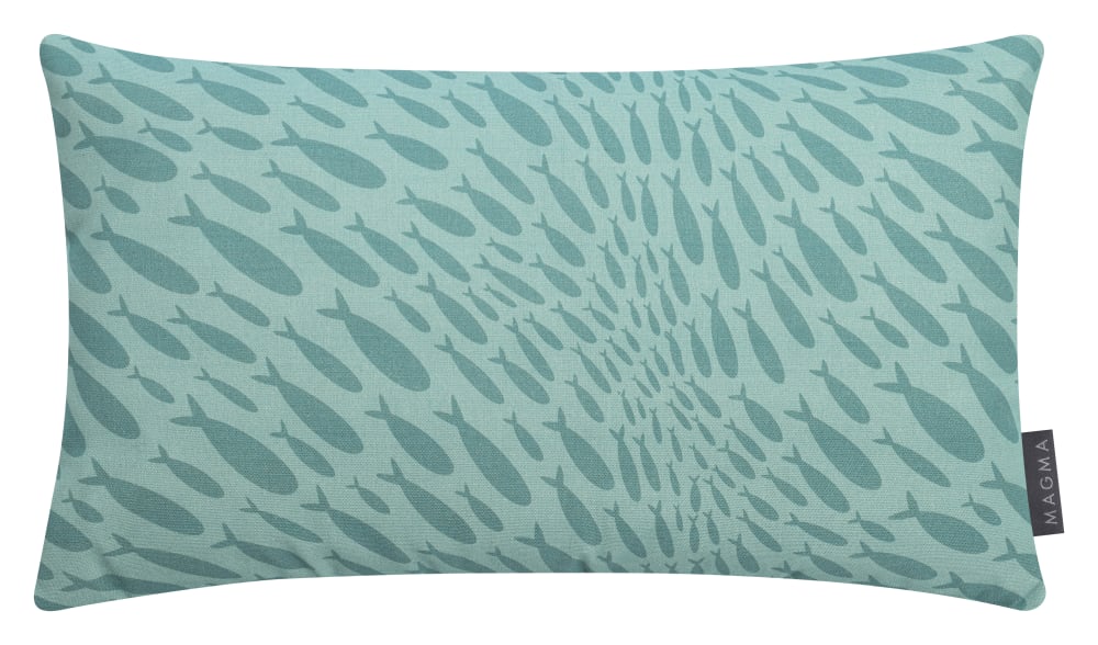 Housses de coussin exterieur  poisson turquoise Dralon-Lot de 2- 50x30