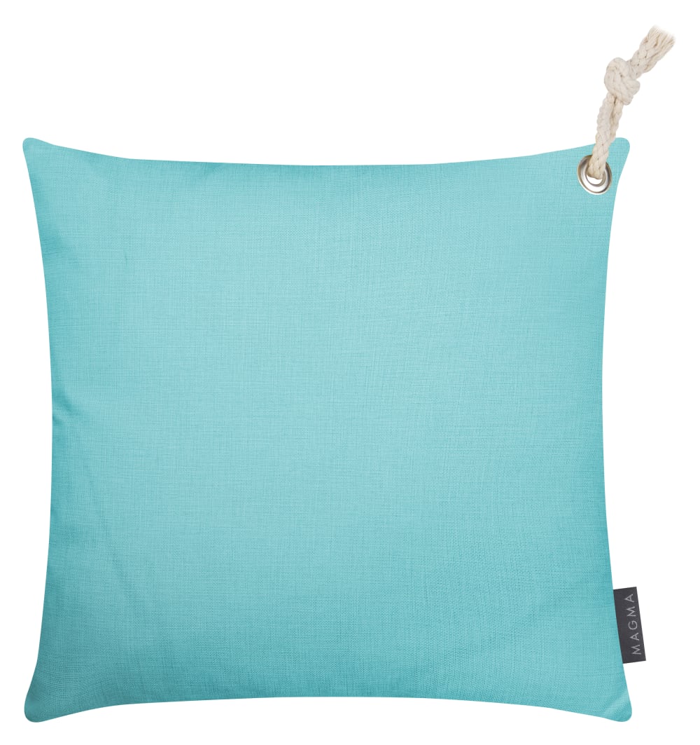 Housses de coussin exterieur avec corde turquoise- Lot de 2 - 40x40