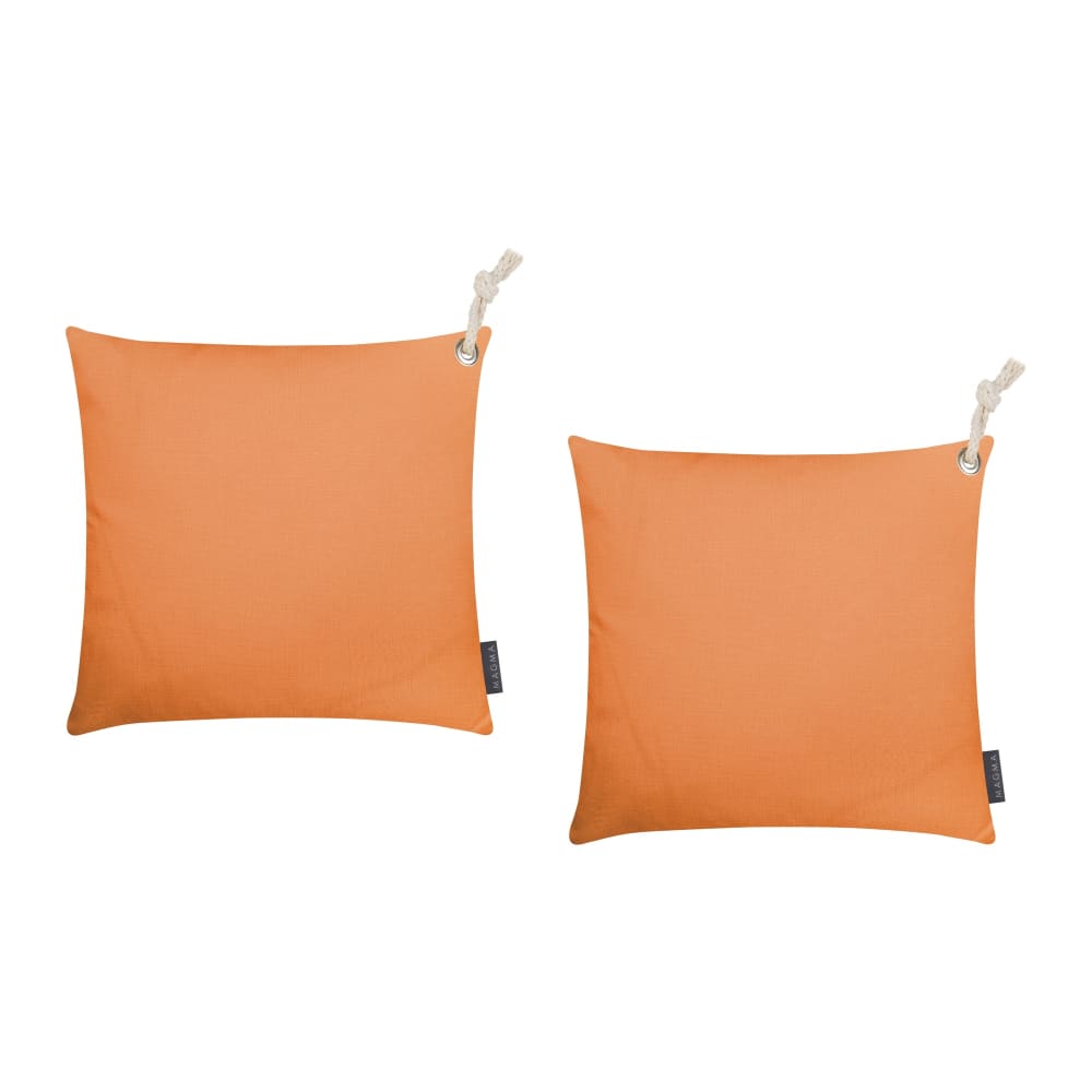 Magma Housses de coussin exterieur avec corde orange - lot de 2 - 40x40 style contemporain - Pvc - Poly Chlorure De Vinyle