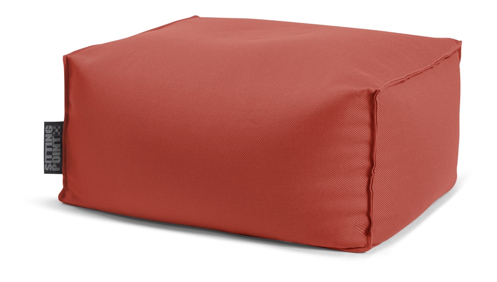 Pouf repose-pieds exterieur terracotta 55x65x30