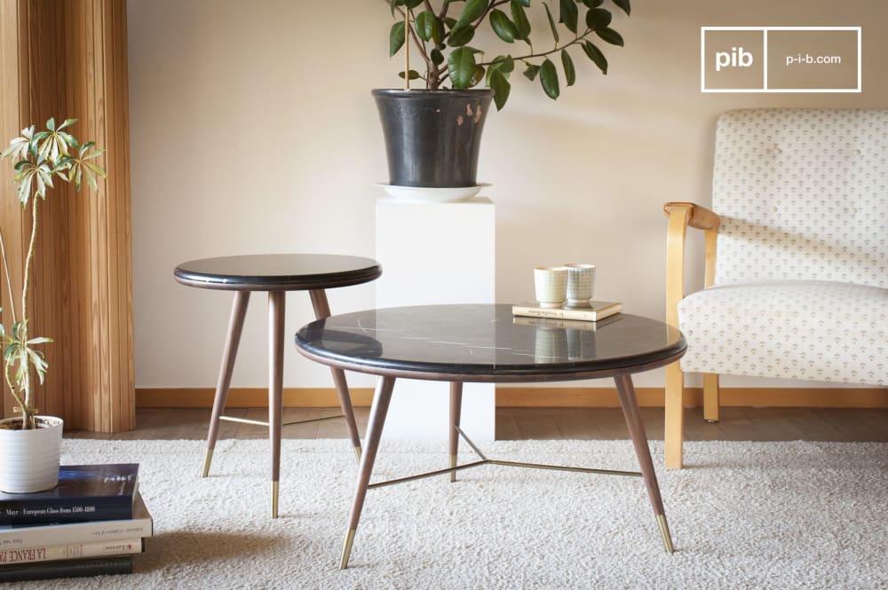 Table basse en marbre noir - Maisons du Monde