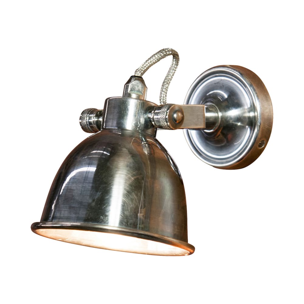 Grande applique en métal argenté