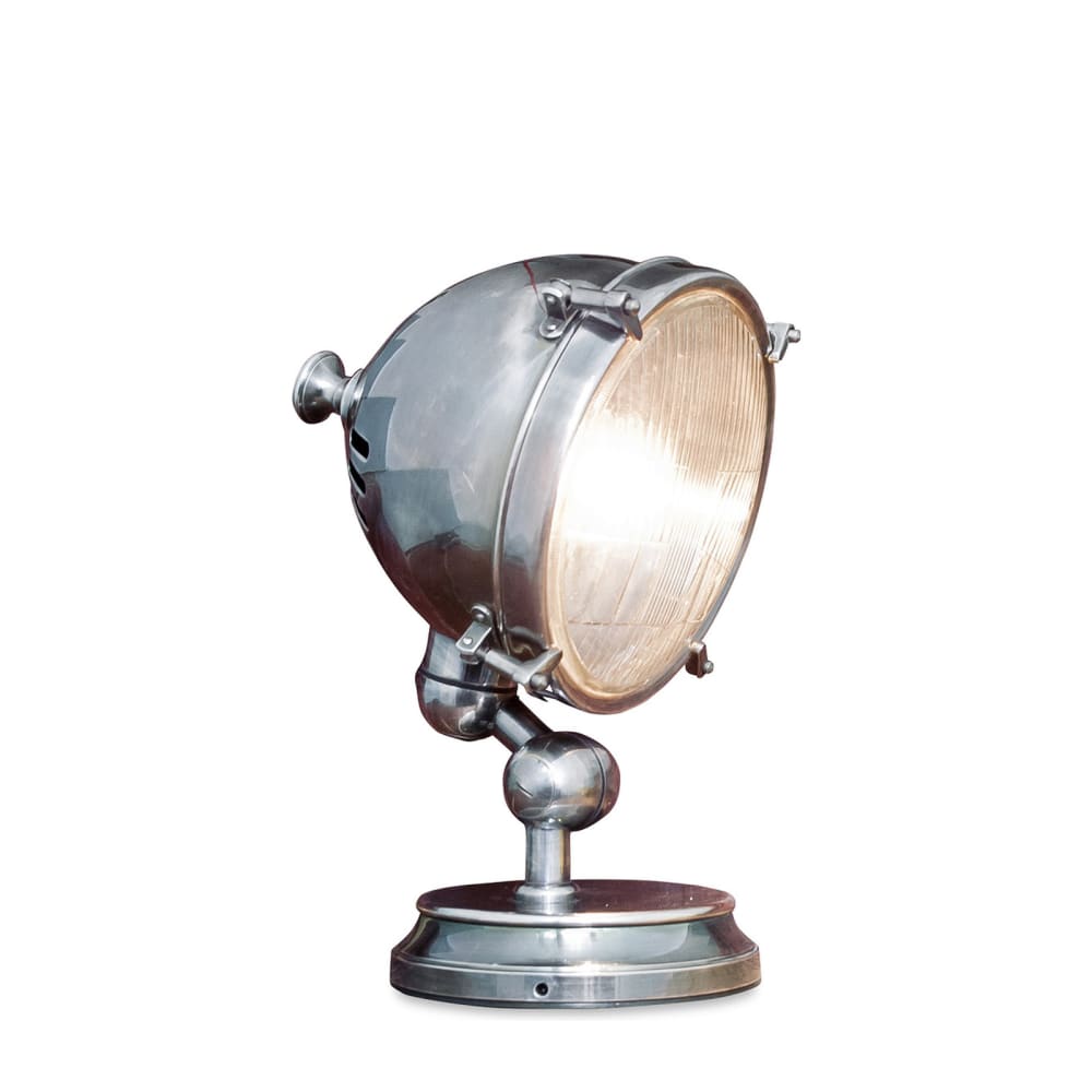 Lampe à poser phare argenté