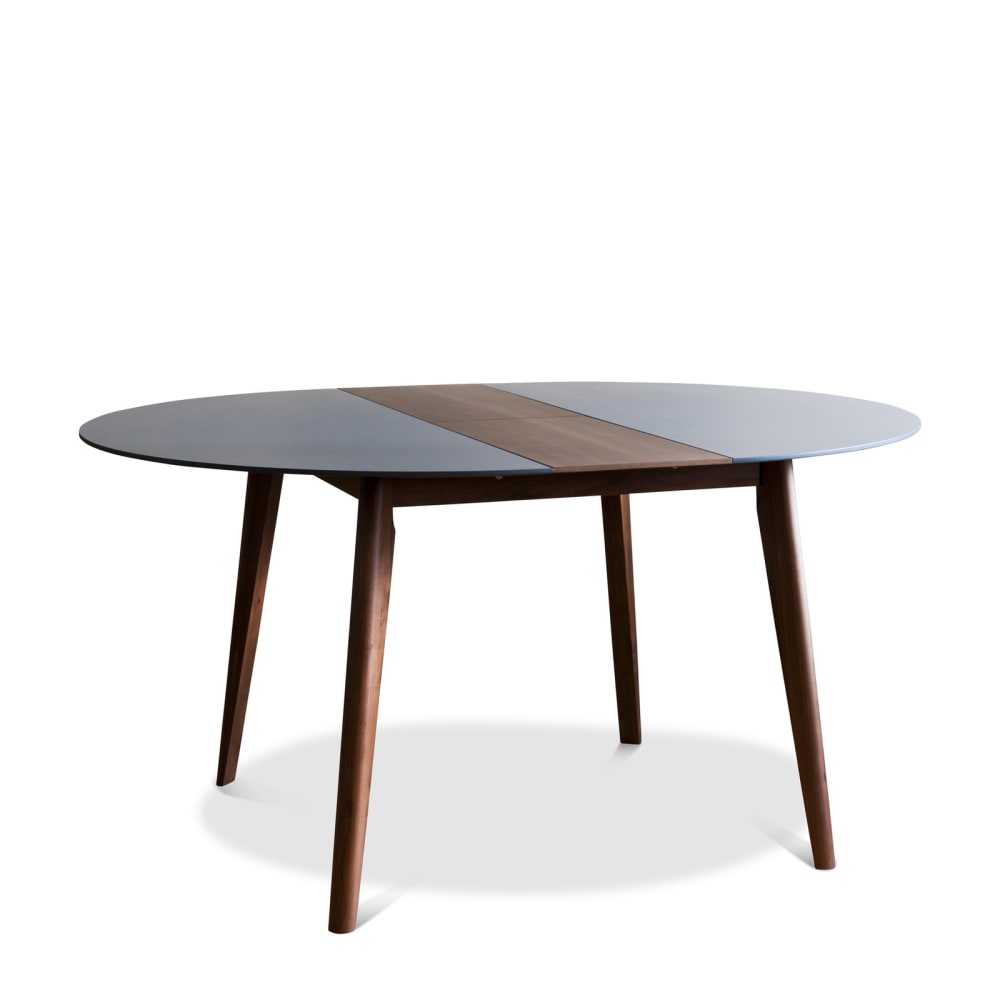 Table scandinave à rallonge en bois marron et bleu — Beyit