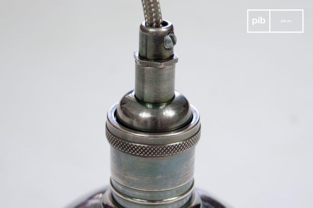 Lampe suspendue en métal argenté — vue 4