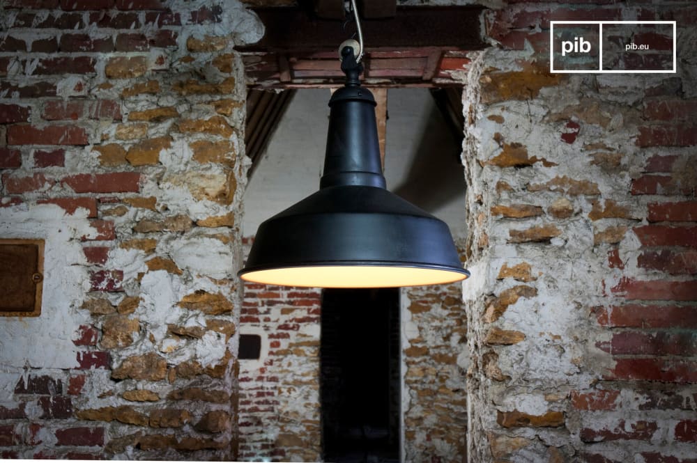 Vintage-Hängelampe aus Metall, schwarz - Maisons Du Monde